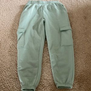 teal sweatpants barely worn small